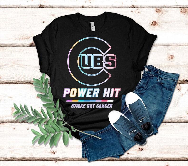 Chicago Cubs Power Hit Strike Out Cancer Shirt 4 Chicago Cubs Power Hit Strike Out Cancer Tshirt