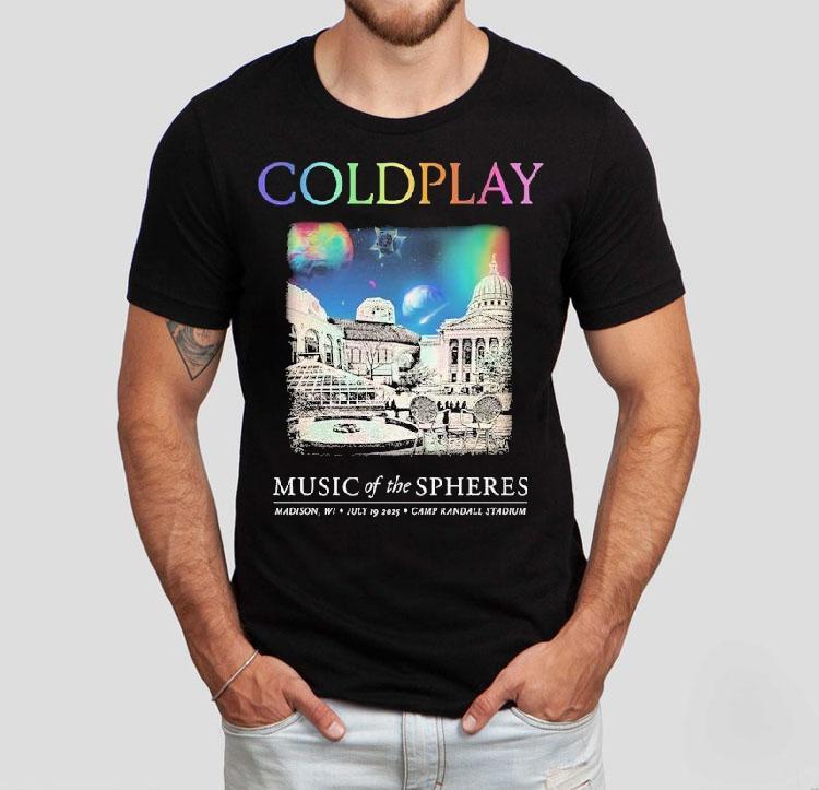 Coldplay Music Of The Spheres Madison Wi July 19 2025 Camp Randall Stadium Shirt 4 Coldplay Music Of The Spheres Madison Wi July Camp Randall Stadium Tshirt