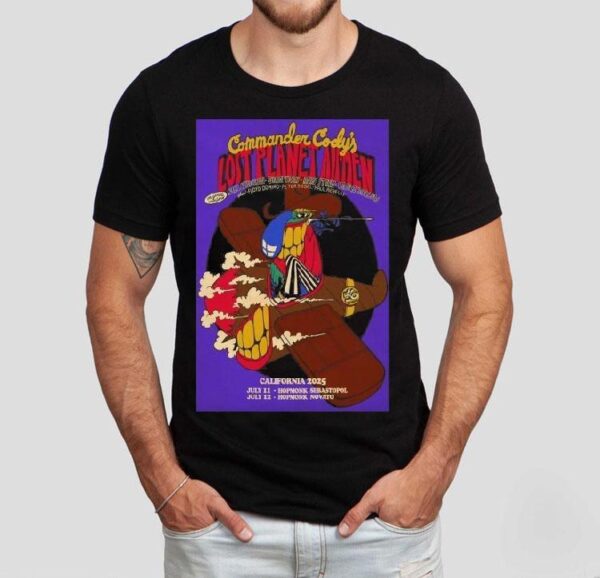 Commander Cody And His Lost Planet Airmen California 2025 Shows Shirt