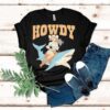 Cowgirl Riding Shark Rodeo Shirt