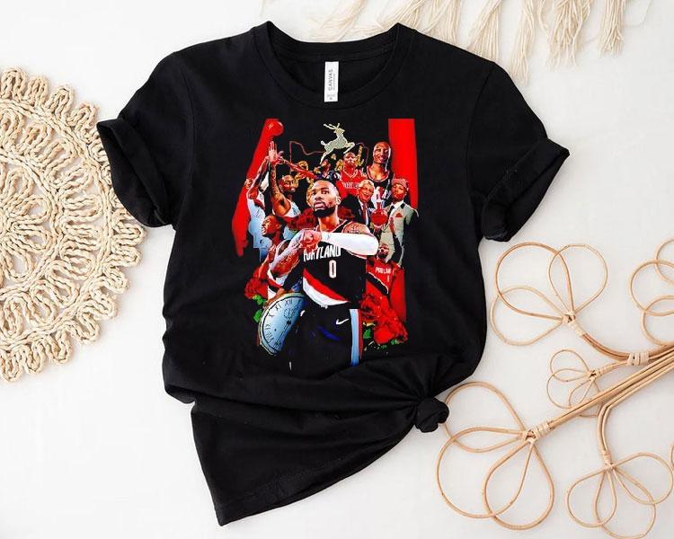 Damian Lillard Watch Portland Trail Blazers Basketball Shirt 4 Damian Lillard Watch Portland Trail Blazers Basketball Tshirt