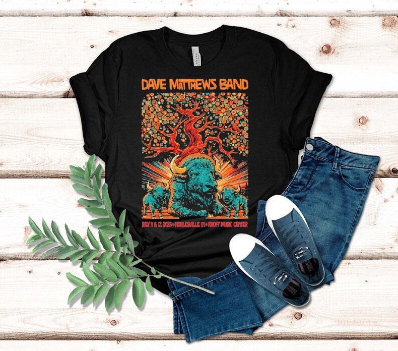Dave Matthews Band Tour Noblesville, Indiana July 11 12 2025 Buffalo Shirt 4 Dave Matthews Band Tour Noblesville Indiana July Buffalo Tshirt
