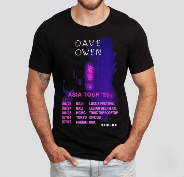 Dave Owen Asia Tour 2025 Tokyo Circus July 4 Shirt