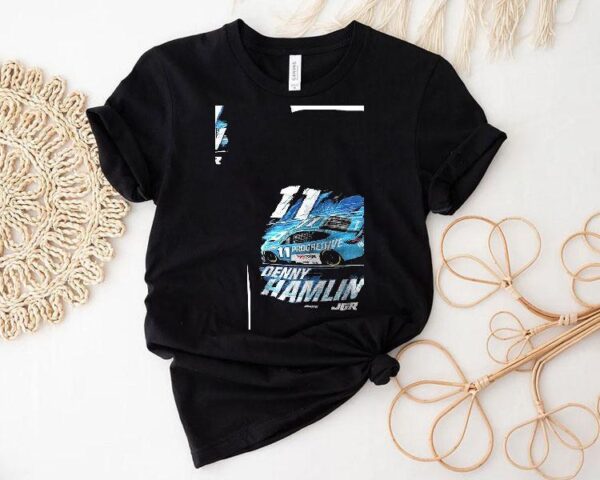 Denny Hamlin 11 Progressive Car Racing Shirt
