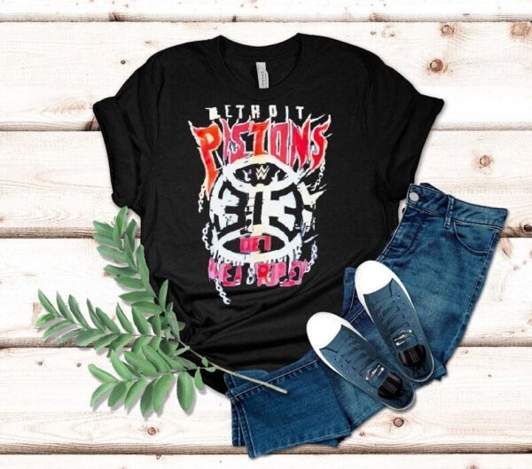 Detroit Pistons X Rhea Ripley Wwe Shirt