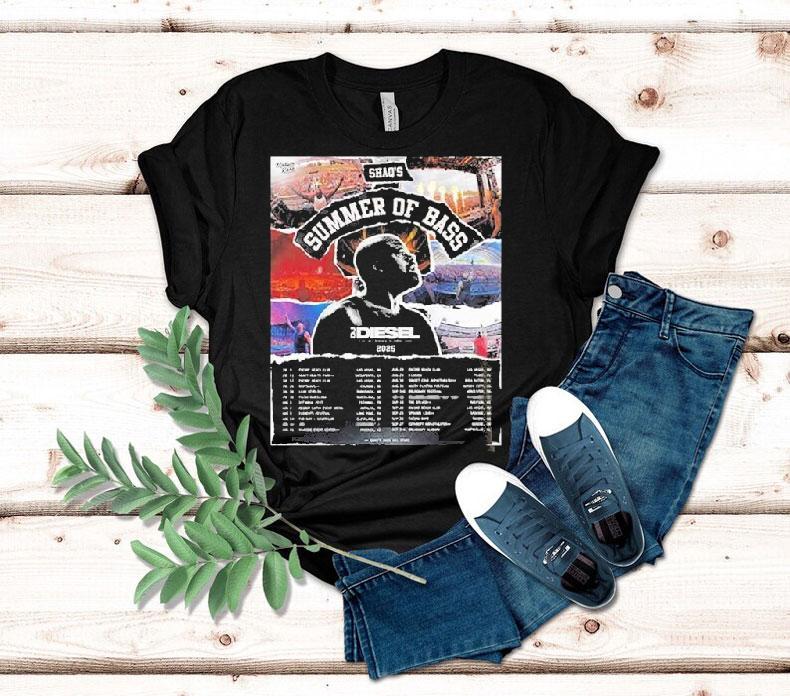 Dj Diesel Summer Of Bass Tour 2025 Dates With Shaquille O’neal Performing Live Worldwide Featuring Collage Festival Shirt 4 Dj Diesel Summer Of Bass Tour Dates With Shaquille O Neal Performing Live Worldwide Featuring Collage Festival Tshirt