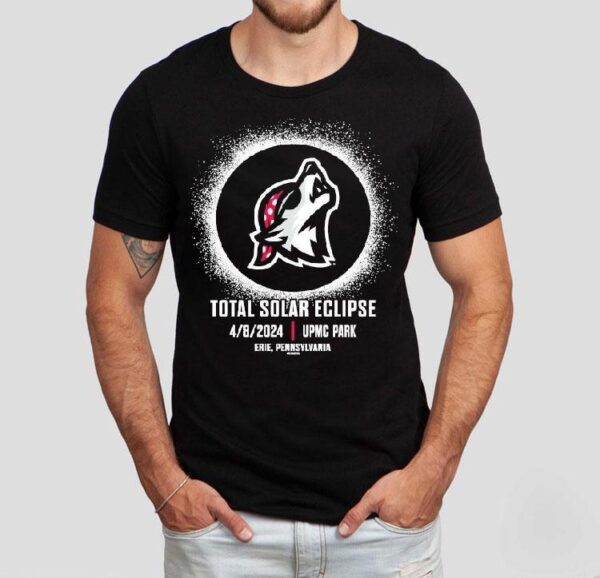 Erie Seawolves Total Solar Eclipse Howl At The Eclipse Upmc Park Milb Shirt