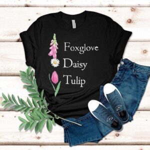 Floral Fdt Foxglove Daisy Tulip Tshirt