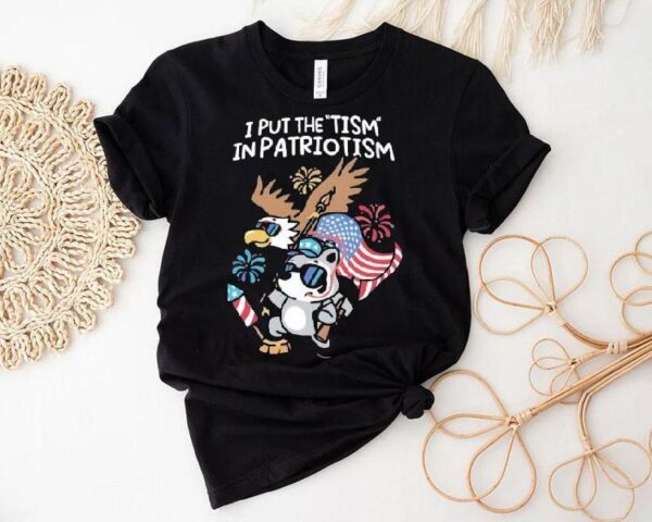 I Put The Tism In Patriotism Athletic Shirt