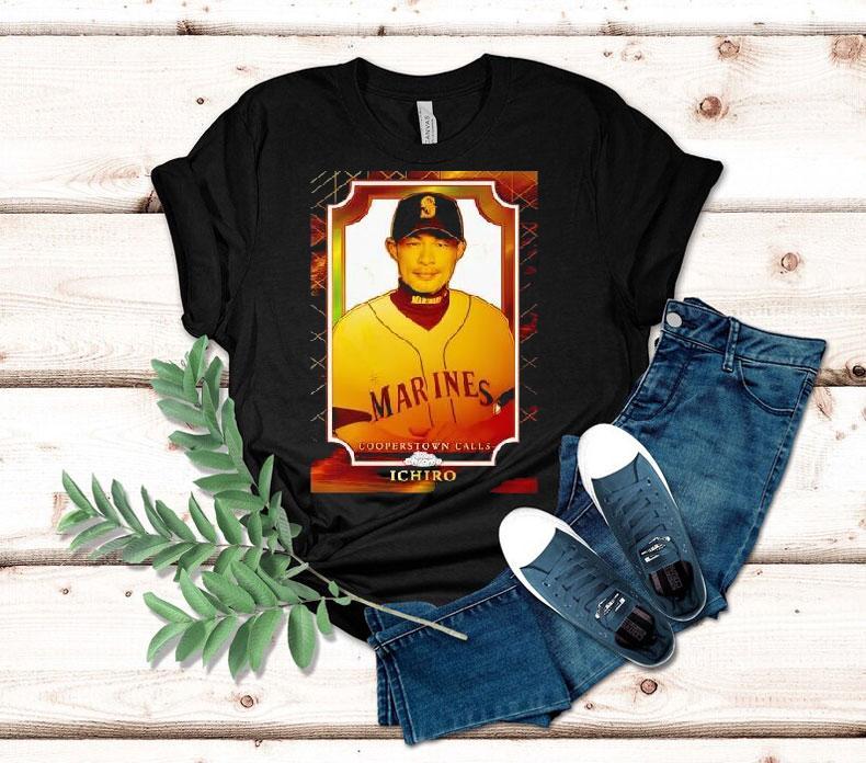 Ichiro Suzuki Black Seattle Mariners 2025 Mlb Hall Of Fame Cooperstown Calls Shirt 4 Ichiro Suzuki Black Seattle Mariners Mlb Hall Of Fame Cooperstown Calls Tshirt