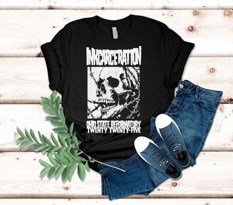 Inkcarceration Festival Barbed Skull Mineral For Mansfield Ohio On July 18th-20th Americas Rock And Metal Tattoo 2025 Shirt 4 Inkcarceration Festival Barbed Skull Mineral For Mansfield Ohio On July Th Th Americas Rock And Metal Tattoo Tshirt