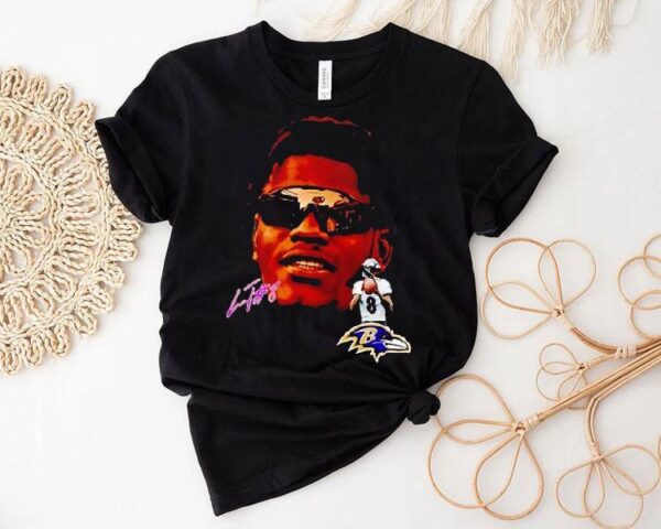 Lamar Jackson Big Face Baltimore Ravens Football Signature Shirt