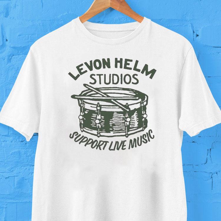 Levon Helm Support Live Music Snare Shirt 2 Levon Helm Support Live Music Snare Tshirt