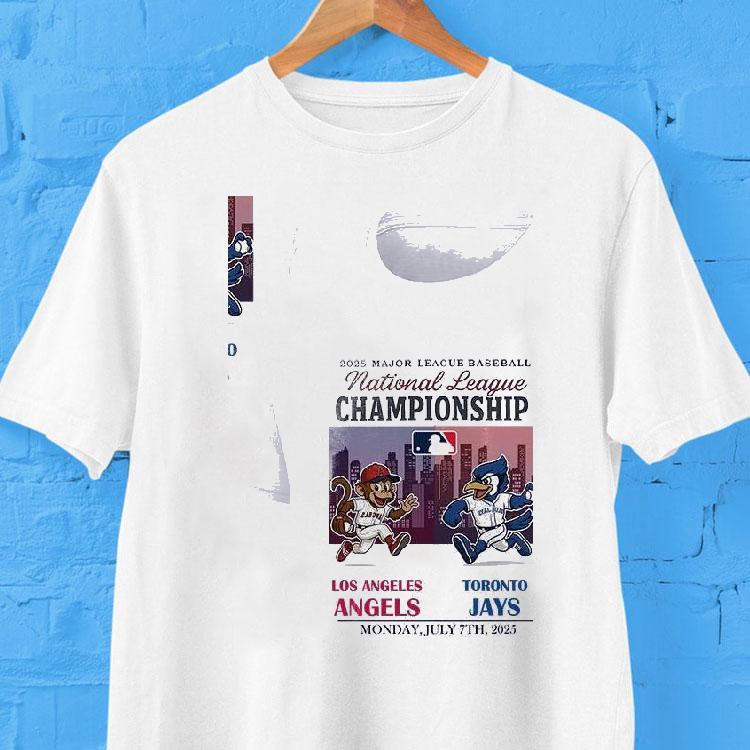 Los Angeles Angels Vs Toronto Blue Jays National League Championship Mascots Shirt 2 Los Angeles Angels Vs Toronto Blue Jays National League Championship Mascots Tshirt