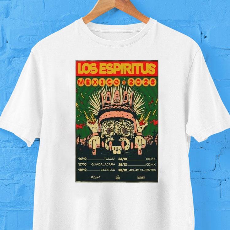 Los Espiritus Mexico Tour October 2025 Dates Shirt 2 Los Espiritus Mexico Tour October Dates Tshirt