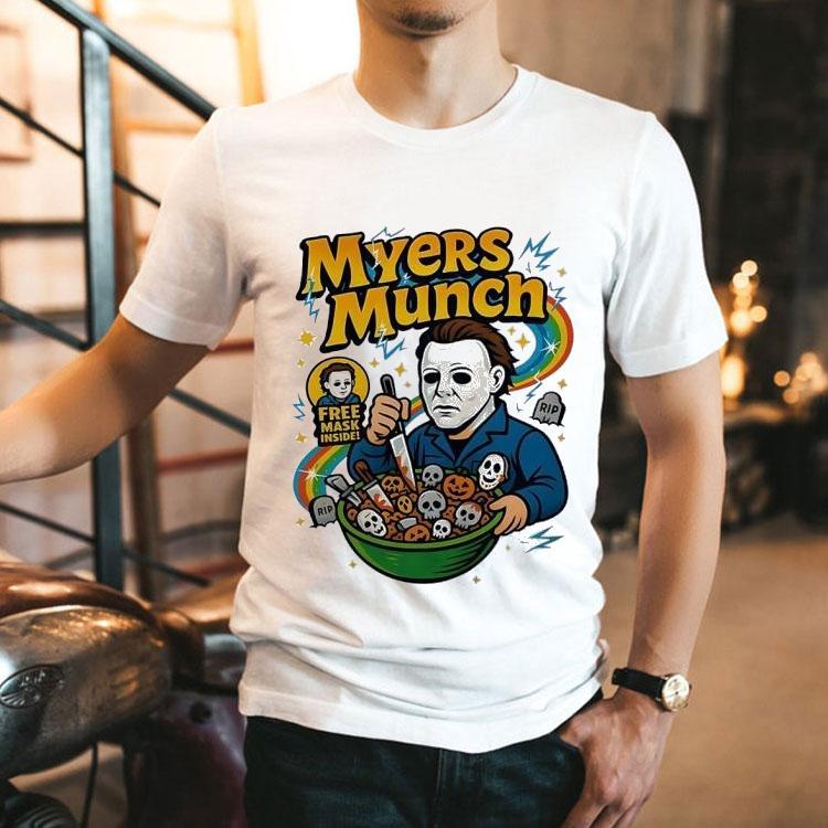 Michael Myers Munch Free Mask Inside Halloween Shirt 2 Michael Myers Munch Free Mask Inside Halloween Tshirt