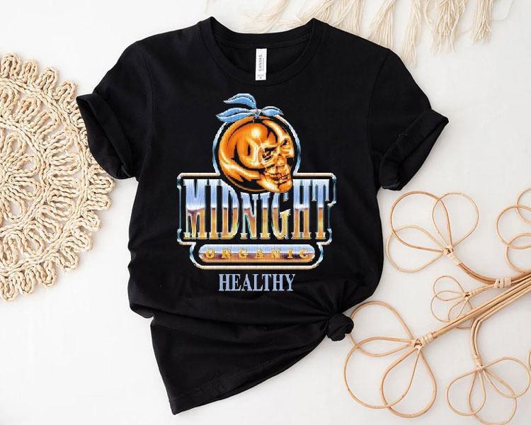 Midnight Organic Chrome Badge Healthy Shirt 4 Midnight Organic Chrome Badge Healthy Tshirt