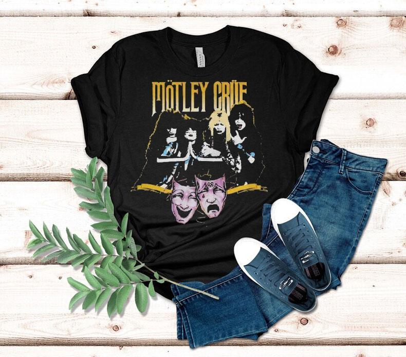 Motley Crue Theatre Of Pain Album 40th Anniversary Books Mask 2025 Shirt 4 Motley Crue Theatre Of Pain Album Th Anniversary Books Mask Tshirt