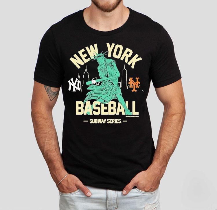 New York Yankees Vs. New York Mets Subway Series Swinging Liberty Shirt 4 New York Yankees Vs New York Mets Subway Series Swinging Liberty Tshirt