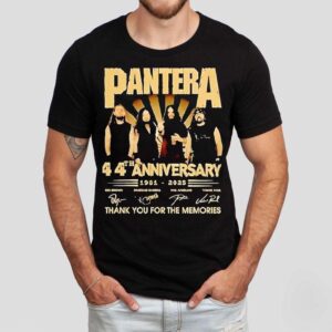 Pantera 44th Anniversary 1981-2025 Signatures Thank You For The Memories Shirt