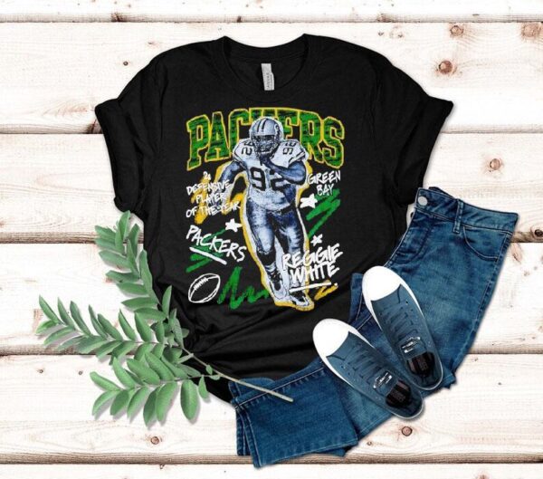 Reggie White Green Bay Packers Football 2x Defensive Player Of The Year Shirt