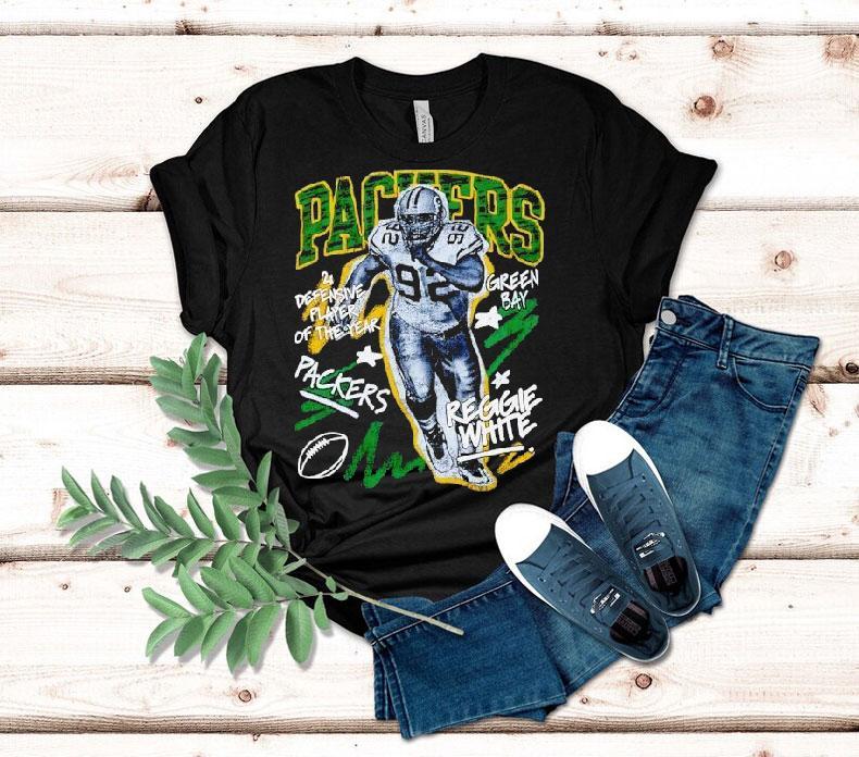 Reggie White Green Bay Packers Football 2x Defensive Player Of The Year Shirt 4 Reggie White Green Bay Packers Football X Defensive Player Of The Year Tshirt