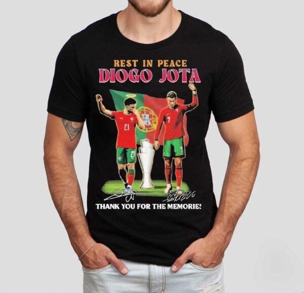 Rest In Peace Diogo Jota And Cristiano Ronaldo Thank You For The Memories Portugal Signatures Shirt