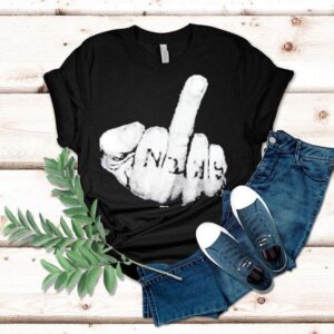 Ritchie Bruiser Support To Fight Cancer Middle Finger Tshirt