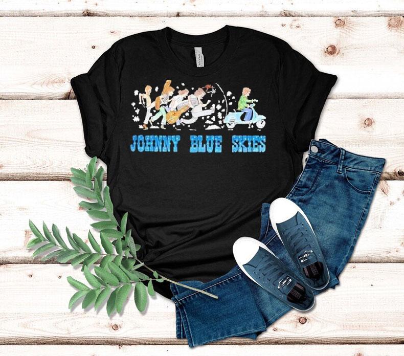 Sturgill Simpson Johnny Blue Skies Scooter Shirt 4 Sturgill Simpson Johnny Blue Skies Scooter Tshirt