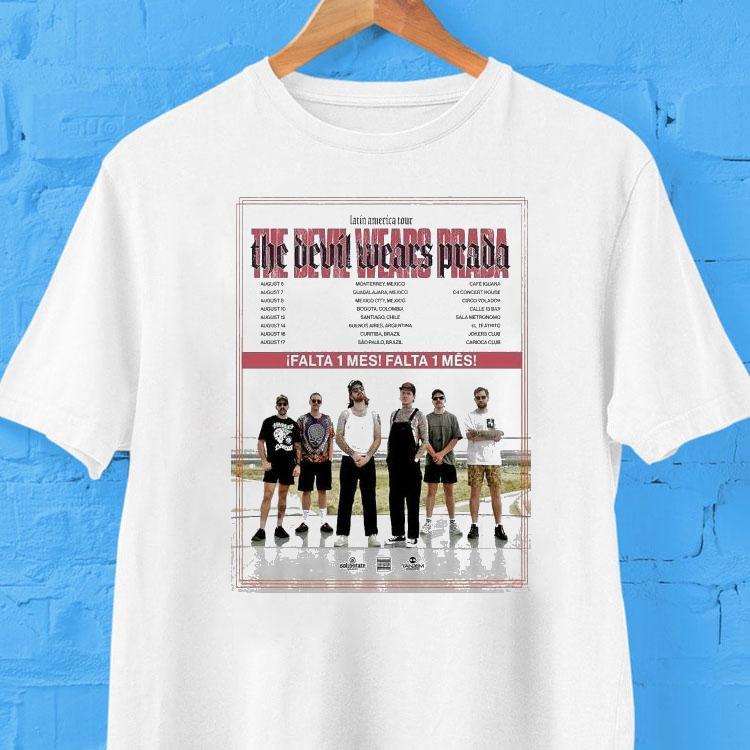 The Devil Wears Prada Latin America Tour 2025 Dates Shirt 2 The Devil Wears Prada Latin America Tour Dates Tshirt