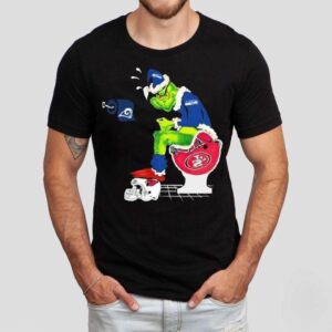 The Grinch Santa Toilet Seattle Seahawks Shit On Other Teams Los Angeles Rams Arizona Cardinals San Francisco 49ers Christmas Shirt