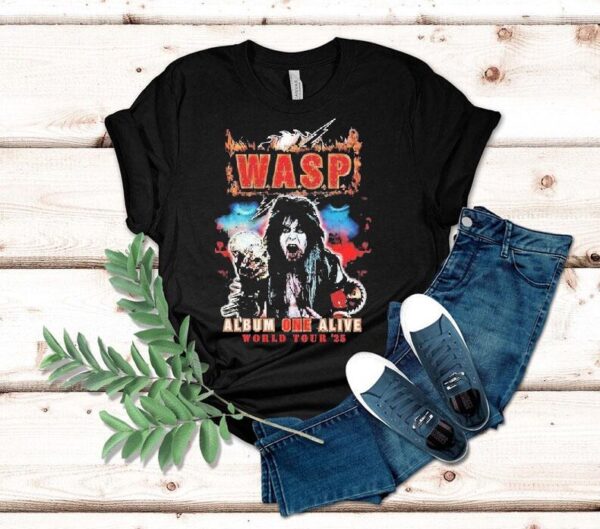Wasp Album One Alive Blackie World Tour 2025 Shirt