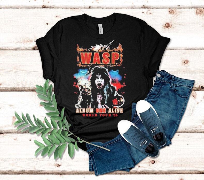 Wasp Album One Alive Blackie World Tour 2025 Shirt 4 Wasp Album One Alive Blackie World Tour Tshirt