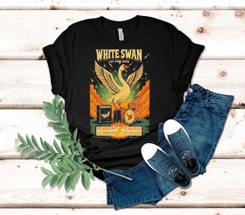 White Swan July Show Dates 2025 Shirt 4 White Swan July Show Dates Tshirt