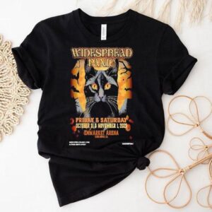 Widespread Panic Oct 31 2025 Enmarket Arena In Savannah, Ga Cat Shirt