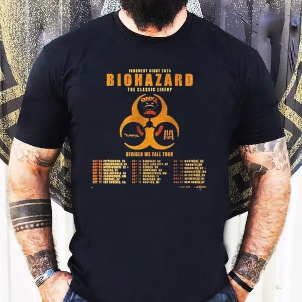 Biohazard X Onyx Divided We Fall Tour 2025 Dates Featuring The Classic Lineup In 30 Us Cities With Radioactive Logo Shirt