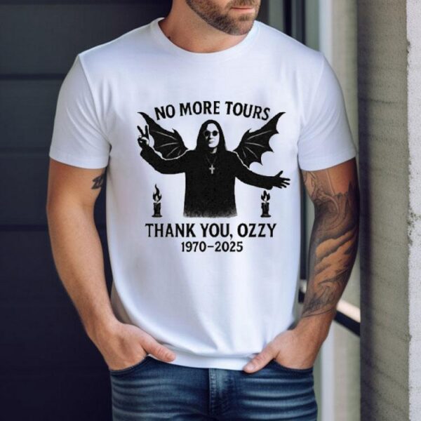 Black Sabbath Ozzy Osbourne No More Tours 1970 2025 Shirt