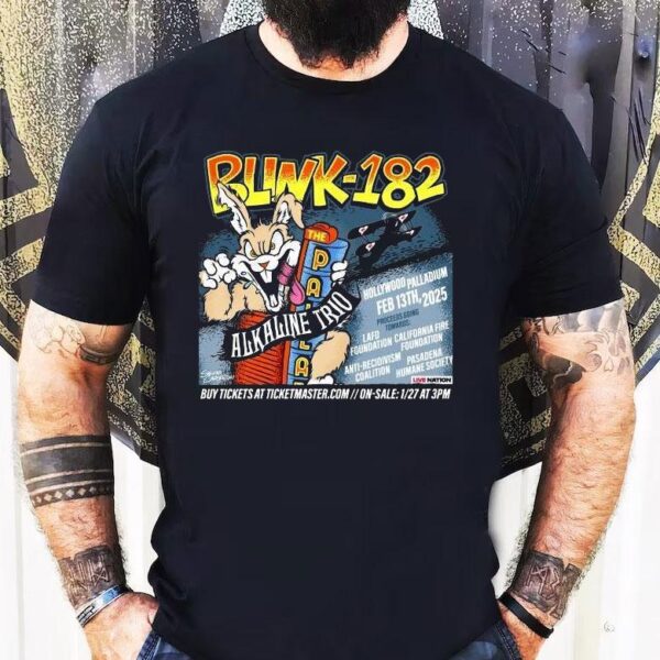 Blink-182 Alkaline Trio February 13 2025 Hollywood, Ca Shirt