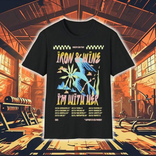 Iron Wine I’m With Her In Cincinnati, Oh July 11, 2025 Tour Dates Shirt