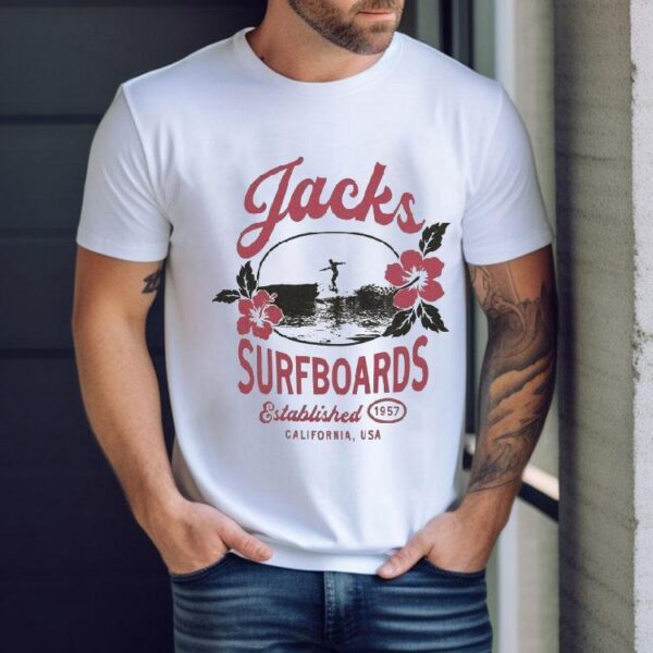 Jacks Surfboards Tip Toe Summer Series California Usa Est 1957 Shirt