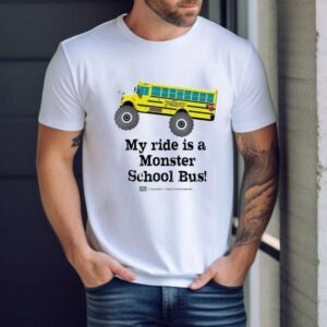 My Ride Is A Monster School Bus Tshirt
