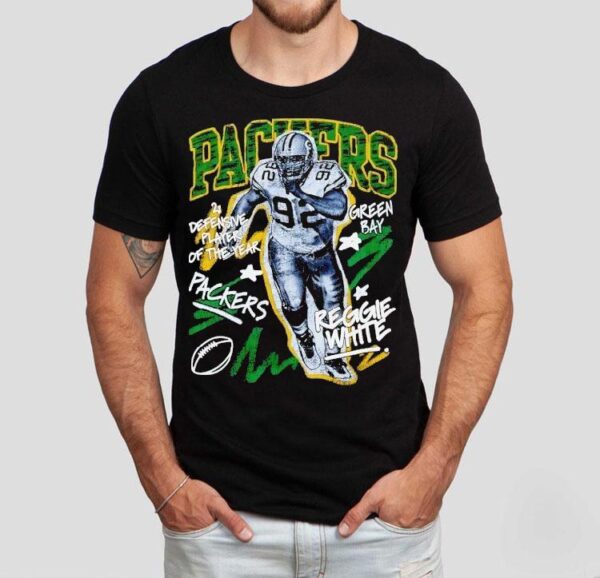 Reggie White Green Bay Packers Football 2x Defensive Player Of The Year Shirt