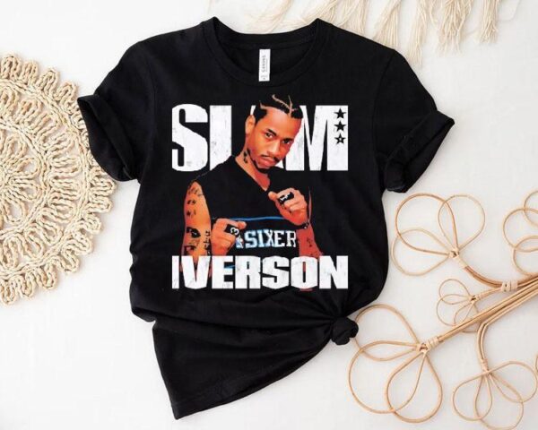 Slam Allen Iverson Philadelphia 76ers Basketball Vintage Shirt