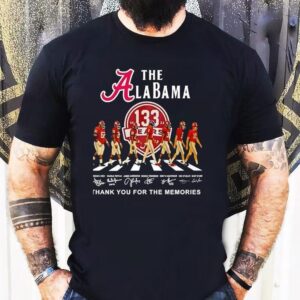 The Alabama Crimson Tide Walking Across Thank You For The Memories Signatures Shirt