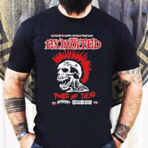 The Exploited Punks Not Dead Years Tour Skull Tshirt