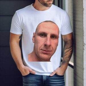 Tom Stewart Wearing Dan Gorringe Face Shirt