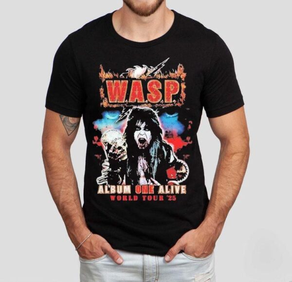 Wasp Album One Alive Blackie World Tour 2025 Shirt