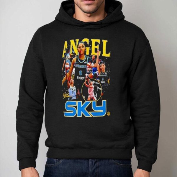 Angel Reese Chicago Sky Basketball Signature Graphic Shirt