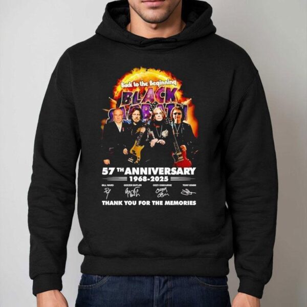 Back To The Beginning Black Sabbath 57th Anniversary 1968 2025 Thank You For The Memories Signatures Shirt