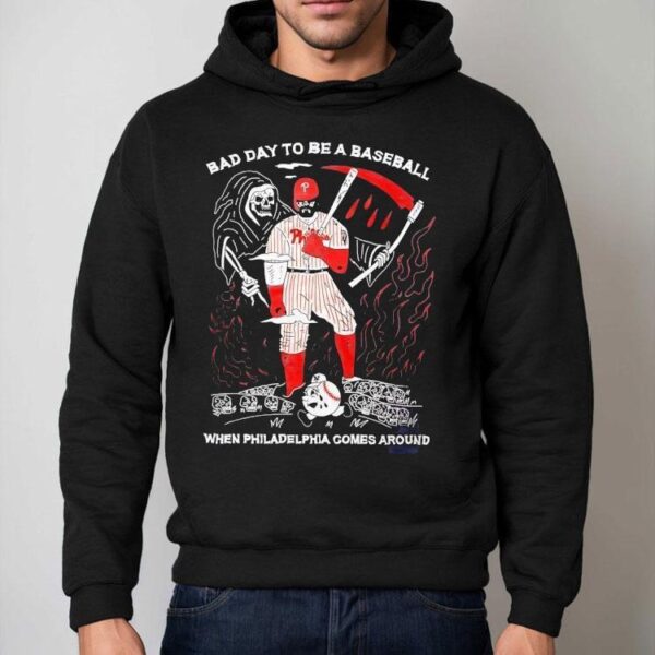 Bad Day To A Baseball When Philadelphia Phillies Comes Around Halloween Shirt